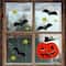 Jack-O-Lantern & Bat Halloween Gel Window Clings
